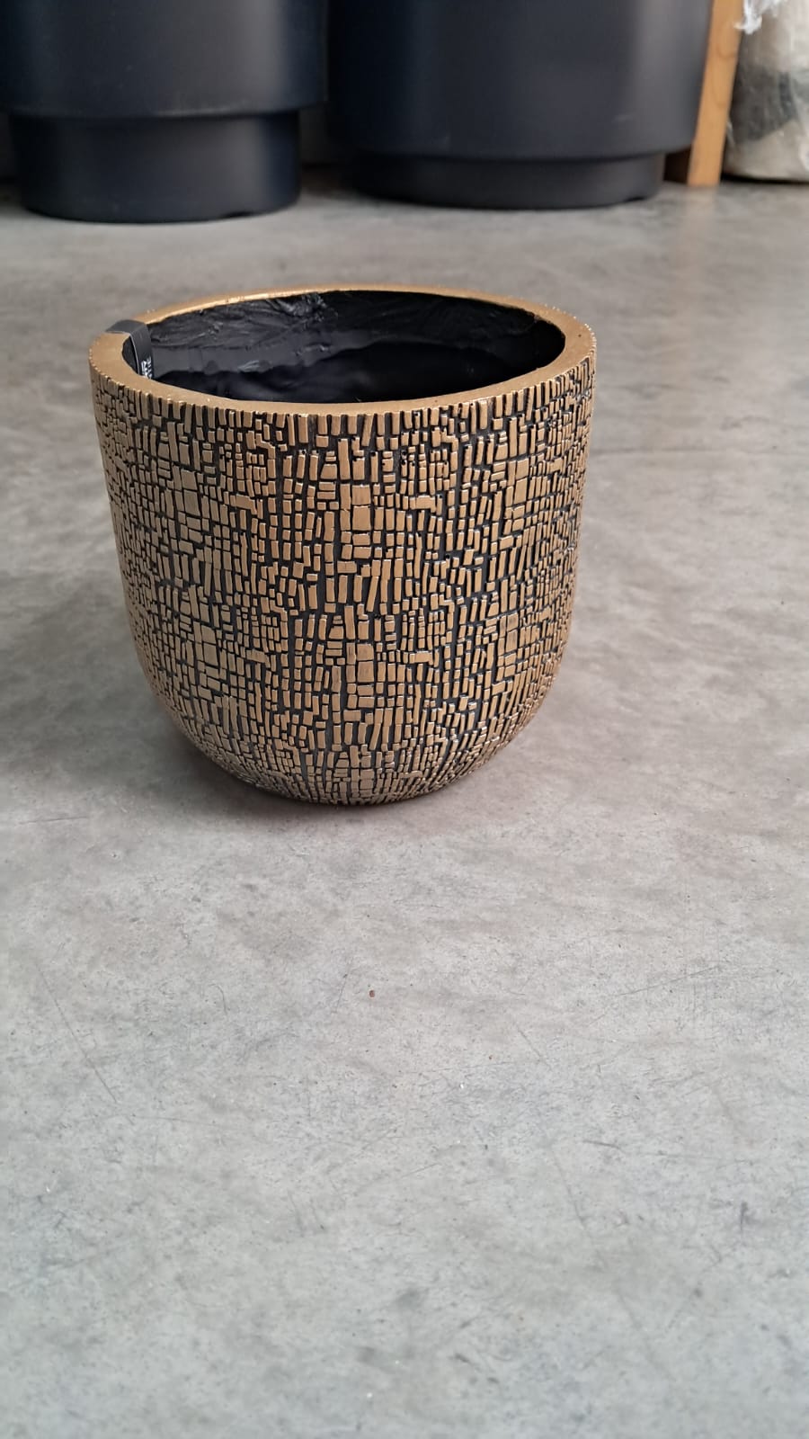 MATERA CONIC ROUND SKIN 14x13 CM ORO