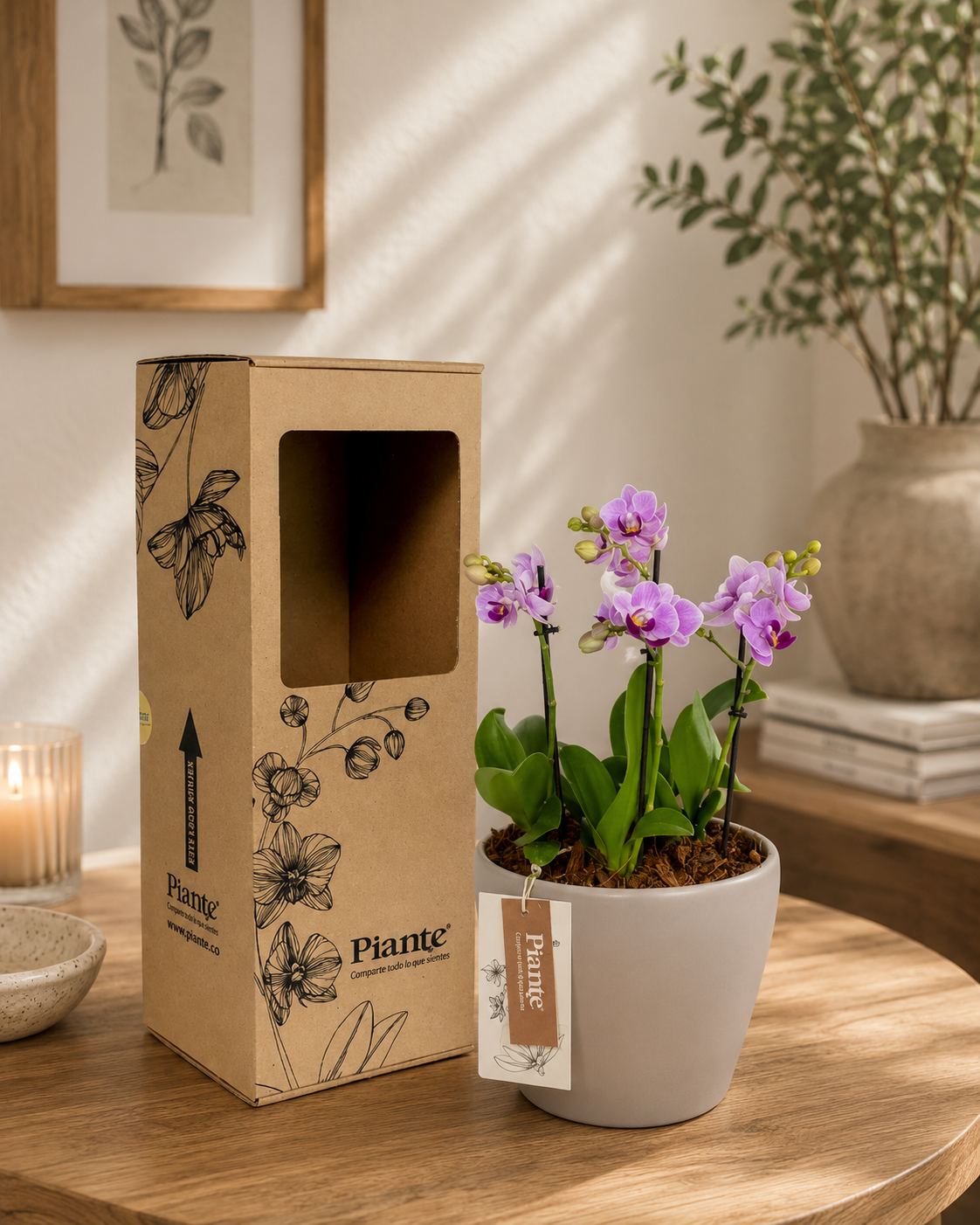 Arreglo floral DM de Orquídeas Mini Premium rosado