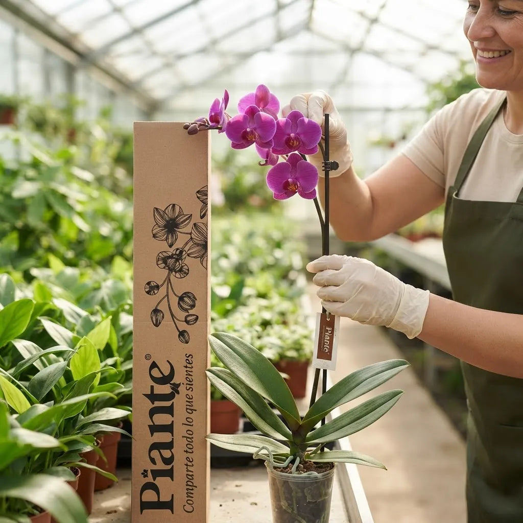 Orquídea Grandi Premium Morada Evolution en Matera de Cultivo