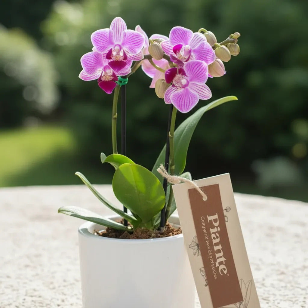 Orquídea Mini Supreme Exotica Salitre en matera cerámica