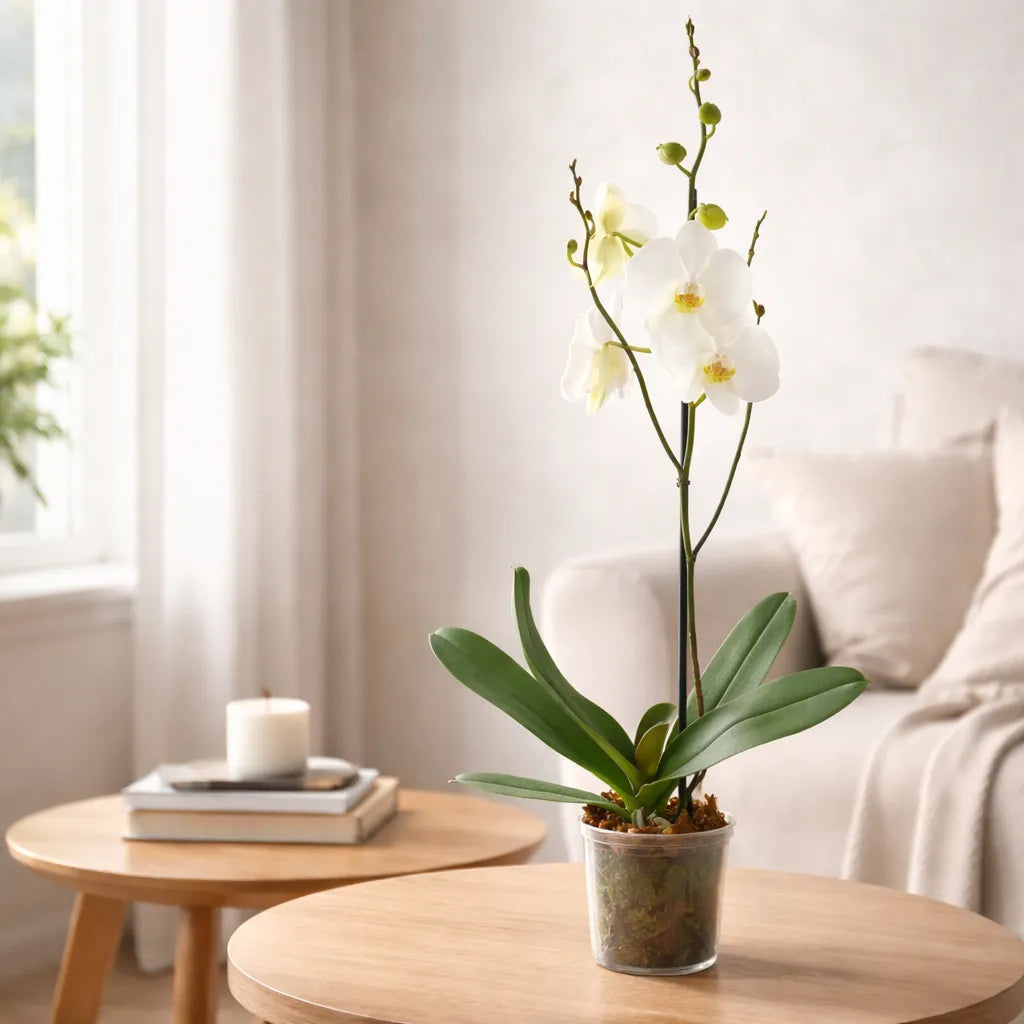 Orquídea Grandi premium Blanco Leeds