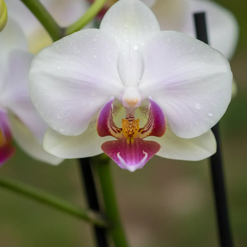 Orquídea Mini Supreme Blanco Little Spirit en matera cerámica