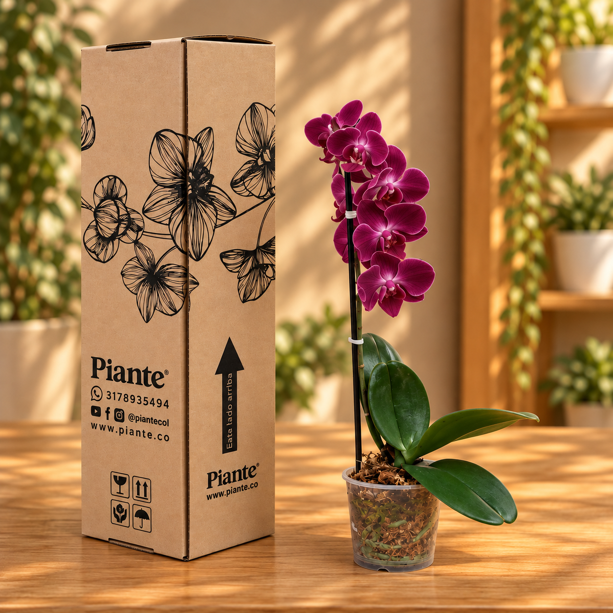 Orquídea Midi Premium Morado Hamburg