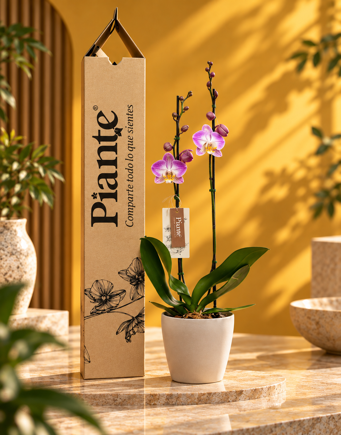 Orquídea Grandi Supreme Exotica Sunca Split en Taupe 15