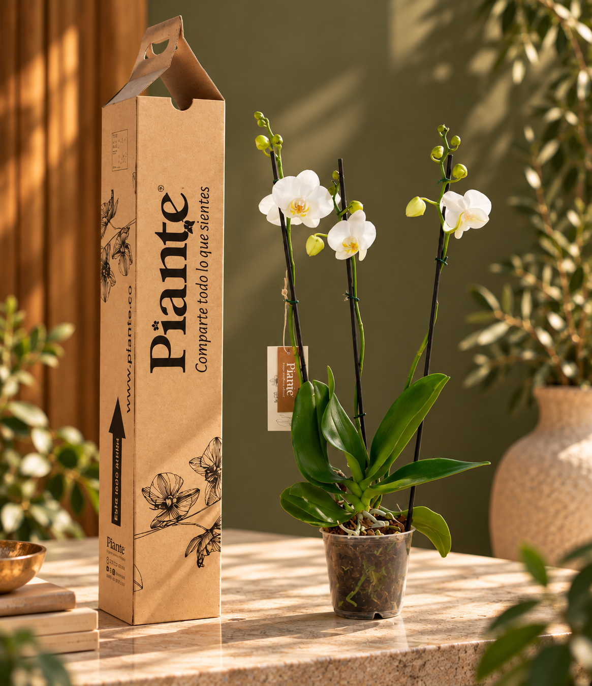 Orquídea Grandi elite Blanco Nottingham