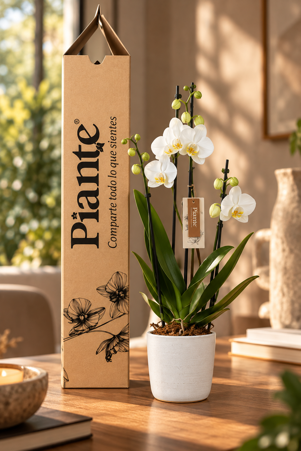 Orquídea Grandi Elite Blanco Nottingham en Matera Ceramica
