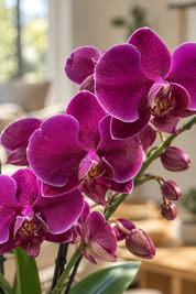 Orquídea Grandi supreme Morado en matera cerámica