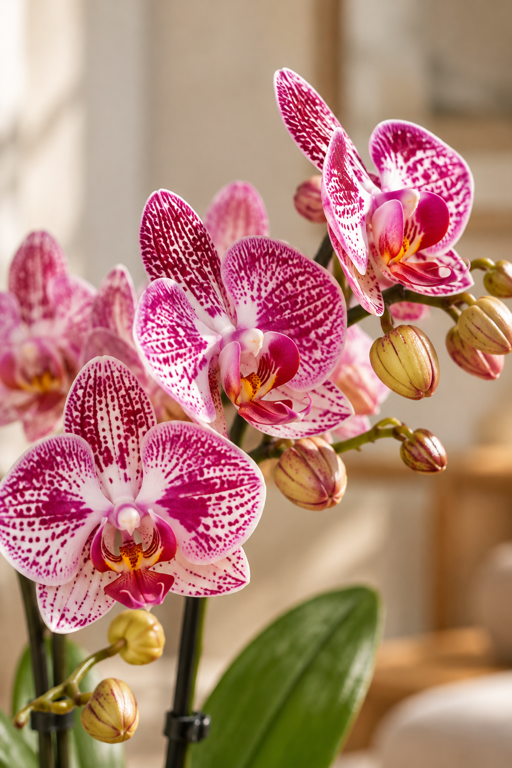 Orquidea Mediana Premium de Temporada En Matera Rosa