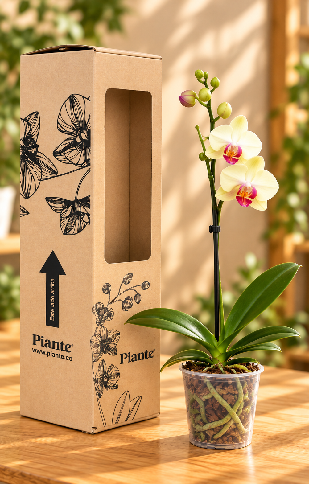 Orquídea Mediana Premium Amarillo Neon Magic