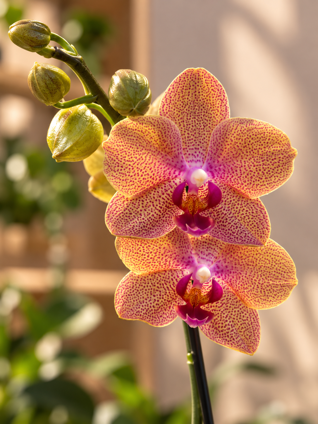 Orquídea Midi Premium Naranja Salmon Bolzano en Matera de Cultivo