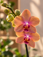 Orquídea Midi Supreme Salmon Bolzano en Matera de Cultivo
