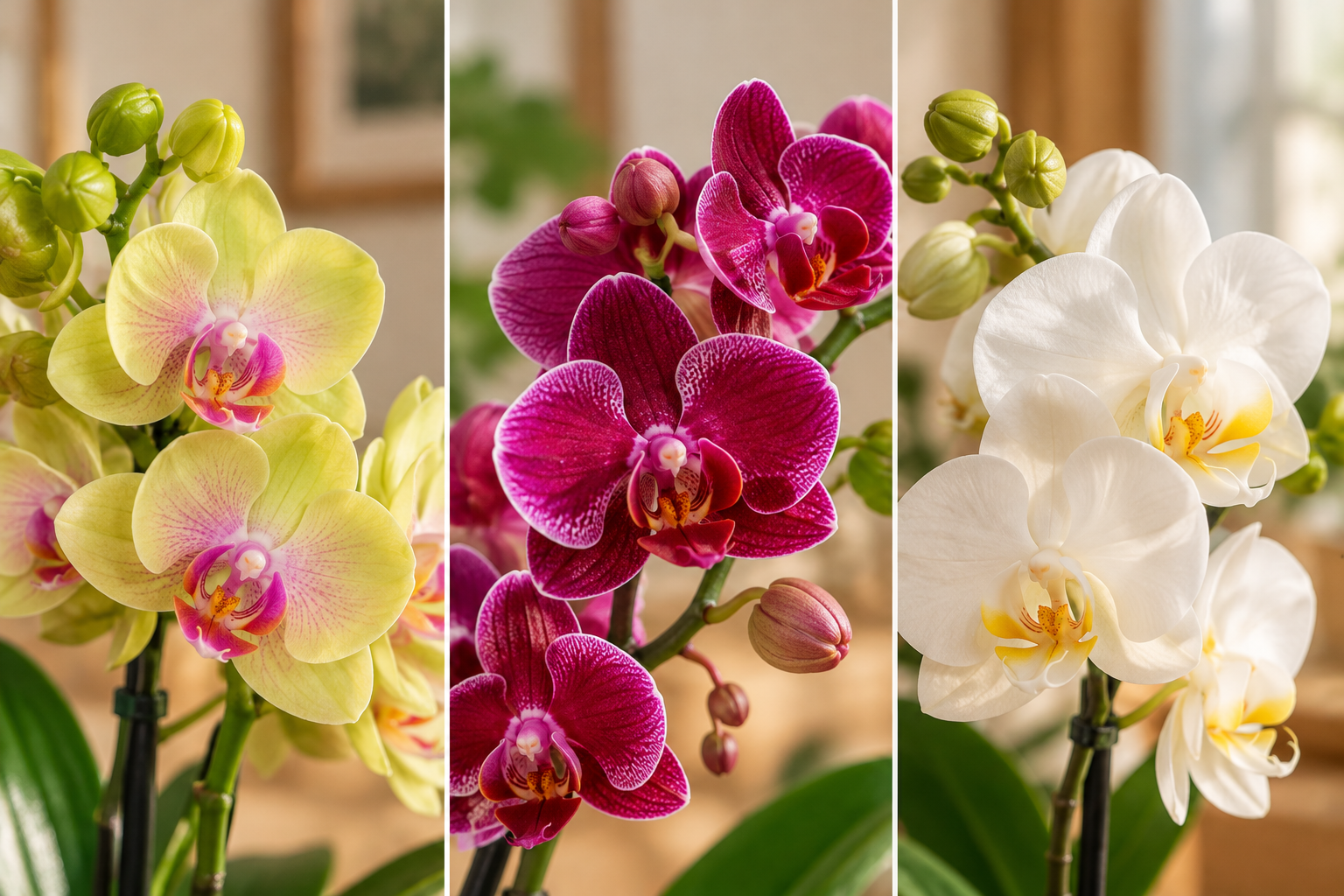 Combo x3 Orquídeas Mini Premium en Matera Ceramica